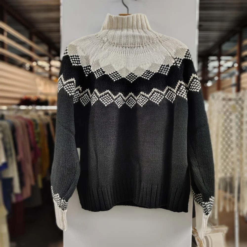 Eloquii Nordic Mockneck Sweater | Size 14/16 | NWT | Cozy Stretch Knit | Easy Fi